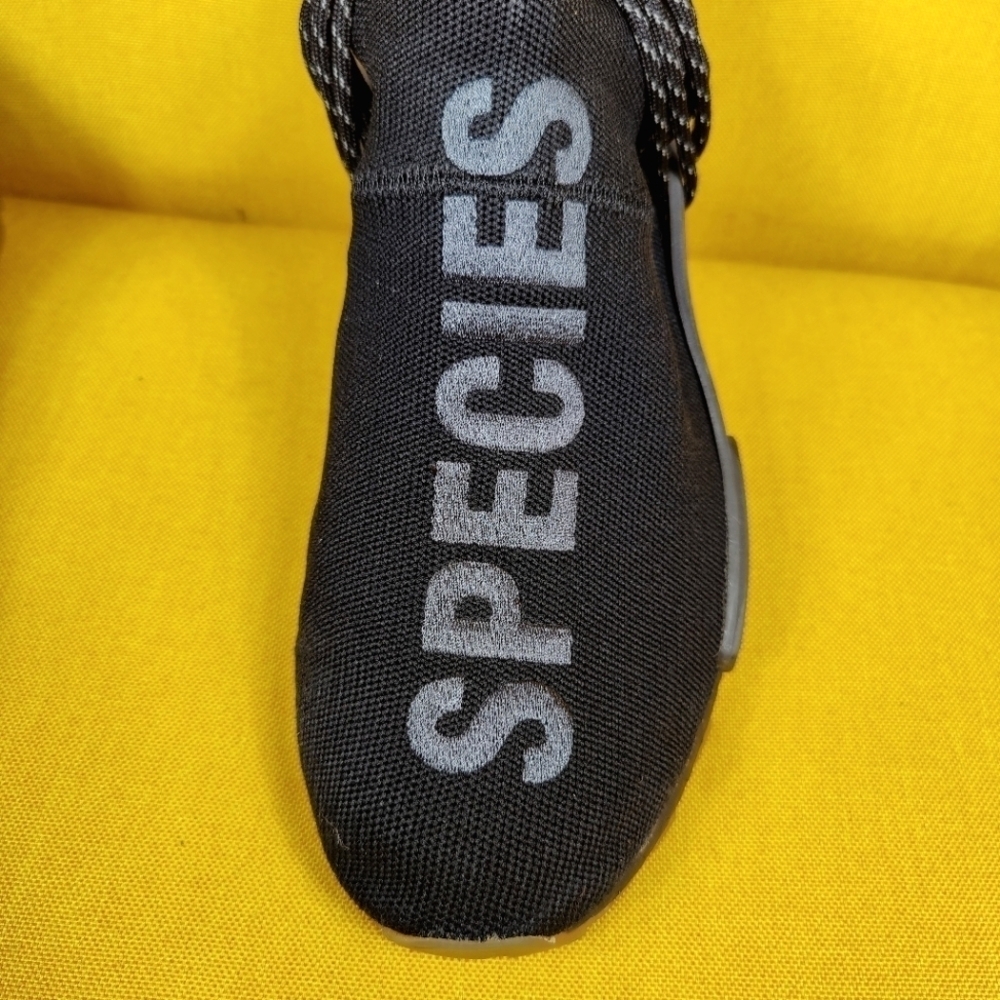 Adidas NMD Human Race Trail x Pharrell Williams Black Sneakers Mens Shoe Sz 10.5 - Picture 4 of 12